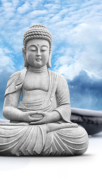 Lord Buddha, Blue HD phone wallpaper