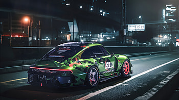 Porsche On Darkened Streets Cyberpunk Nightfall Quest, porsche, cyberpunk, cars, artist, artwork, digital-art, behance HD wallpaper