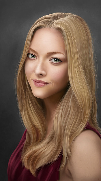 Amanda Seyfried, hollywood actress, , digital painting HD phone wallpaper