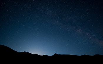 Landscape, Sky, Stars, Night HD wallpaper