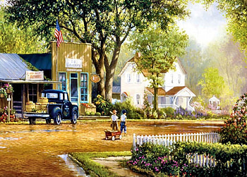 Boys of Summer F1, baseball bat, wagon, architecture, art, beautiful, cityscape, boys, artwork, scenery, wide screen, painting HD wallpaper