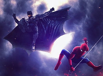 Batman And Spider, batman, spiderman, superheroes HD wallpaper