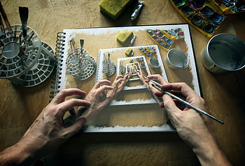 Art, , Drawing, Hands, Imagination HD wallpaper