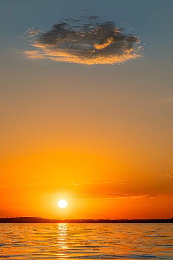Nature, Sunset, Sea, Sun, Waves, Horizon HD phone wallpaper