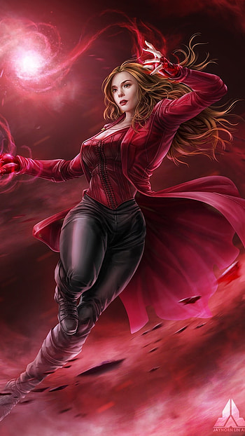 Scarlet Witch, Marvel, Scarlet Witch Supergirl HD phone wallpaper