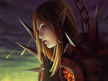 Blood Elf, girl, elf, abstract, fantasy HD wallpaper