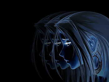 Woman in blue light, girl, people, fantasy, woman HD wallpaper