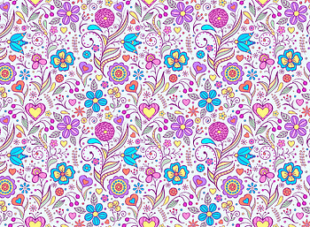 Texture, blue, summer, pink, flower, paper, pattern HD wallpaper