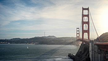 Golden Gate Bridge, Cityscape beauty, Urban , Landmark attraction HD wallpaper