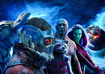 Guardians Of The Galaxy Art , star-lord, groot, gamora, rocket-raccoon, drax-the-destroyer, guardians-of-the-galaxy, artwork, deviantart HD wallpaper