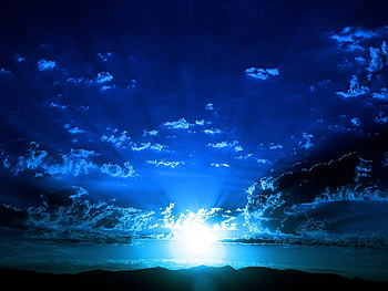 Nature, Sky, Mountains, Morning, Sunlight HD wallpaper