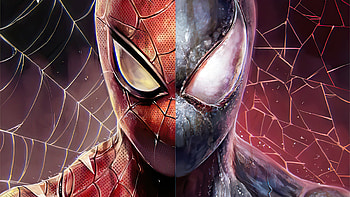 Spider Man Two Face, spiderman, superheroes, artist, artwork, digital-art, deviantart HD wallpaper
