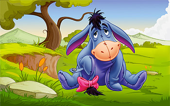 Eeyore, Gray donkey, Winnie the Pooh, Cartoons HD wallpaper