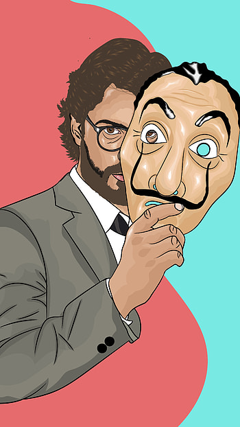 Professor with mask, victory, mask, professor, money heist HD phone wallpaper