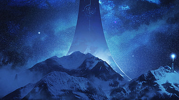 Halo Ring, atmosphere, mountain HD wallpaper