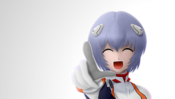 Rei Ayanami With a Rare Smile [Evangelion] [] ... HD wallpaper