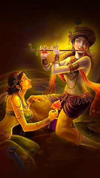Radha Krishna , Krishna, Bansuri HD phone wallpaper