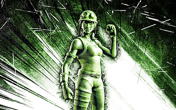 Toy Trooper, grunge art, Fortnite Battle Royale, Fortnite characters, green abstract rays, Toy Trooper Skin, Fortnite, Toy Trooper Fortnite HD wallpaper