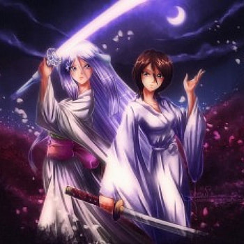 White Dance, night, glow, scenery, petals, soul reaper, maiden, sinister, short hair, zanpakuto, female, rukia kuchiki, sword, girl, long hiar, star, anime girl, anime, crescent, white hair, katana, silver hair, glowing, rukia, kuchiki, beauty, shinigami, bleach, lady, moon, scene, beautiful, black hair, dark, blade, kuchiki rukia, blech, sode no shirayuki HD wallpaper