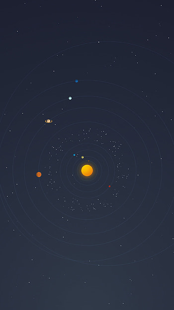 Minimalistic solar system art, PC , Celestial beauty, Cosmic wonders HD phone wallpaper
