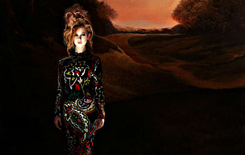 Juno Temple, black, model, girl, actress, dress, dark, woman, red HD wallpaper