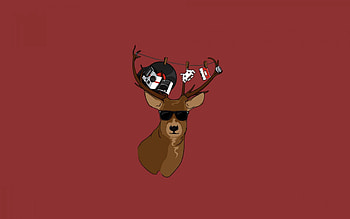 Minimalism, Vector, Plate, Retro, Deer, Camera, Audio Cassette, Audiocasta, Yo-Yo HD wallpaper