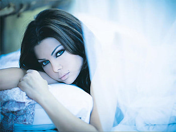 Haifa Wahbi, blue, arab, white, soft, singer, beauty, woman, artist, female HD wallpaper
