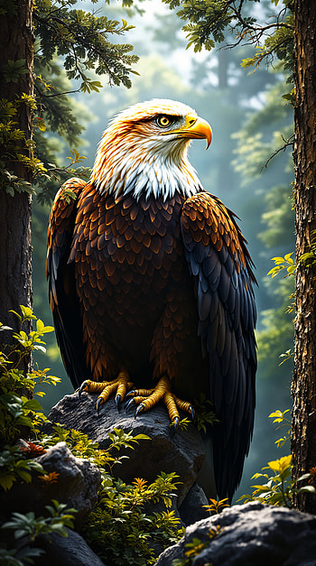Golden Sentinel | Eagle's Perch | Regal Golden Eagle, bird HD phone wallpaper