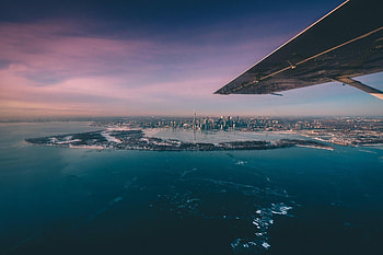 Lake Ontario & Toronto, Toronto, Lake Ontario, Ontario, Canada HD wallpaper