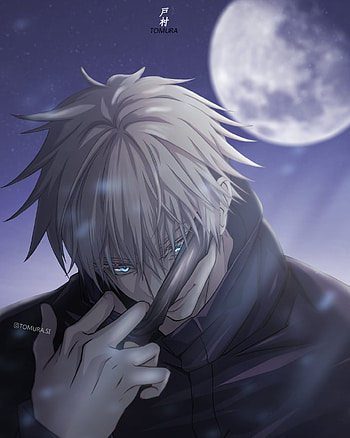 sᴀᴛᴏʀᴜ ɢᴏᴊᴏ, animeedits, art, moon, animeart, anime, satorugojo, jujutsukaisen, gojo, anime HD phone wallpaper