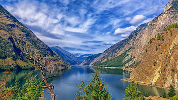 December 12, 2016 - Seton Lake British Columbia Flowers Sky Water Scene Beautiful Reflection Lovely HD wallpaper