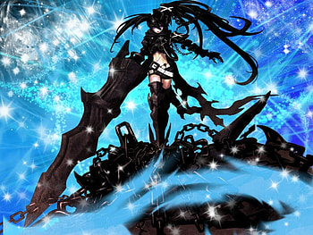 Black Rock Shooter, black, shooter, anime, gil, girl, rock HD wallpaper