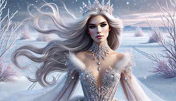 Snow Queen, winter, queen, woman, snow HD wallpaper
