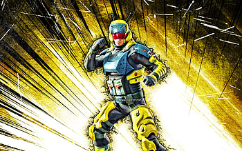 Pillar, grunge art, Fortnite Battle Royale, Fortnite characters, yellow abstract rays, Pillar Skin, Fortnite, Pillar Fortnite HD wallpaper