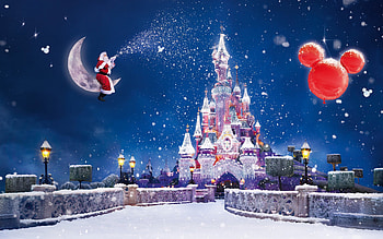 Beautiful Christmas Castle computer HD wallpaper