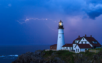 Lighthouses, Landscape, Sea HD wallpaper