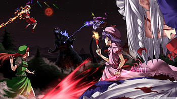 Anime - Touhou Flandre Scarlet Remilia Scarlet Patchouli Knowledge Sakuya Izayoi Hong Meiling HD wallpaper