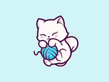 Art, Vector, Kitty, Kitten, Sweetheart, Nice, Playful, Clew HD wallpaper