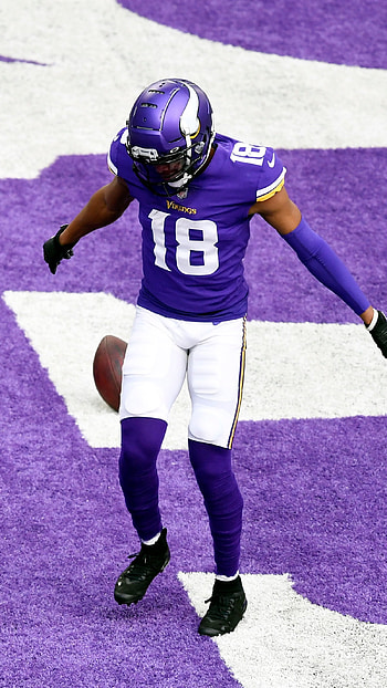 Justin Jefferson, Purple Background HD phone wallpaper