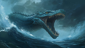 Majestic Sea Serpent: An of Fantasy, fantasy, sea serpent, dragon, sea monster, ocean HD wallpaper
