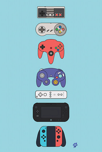 Nintendo Evolution, Minimalistic, 35th Anniversary, Video Games, Minimalist, Minimal HD phone wallpaper