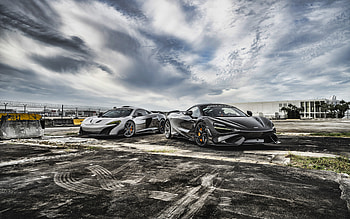 2021, McLaren 765LT, , supercars, exterior, tuning 765LT, sports cars, racing track, black 765LT, British sports cars, McLaren HD wallpaper
