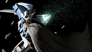 The Ghost 5 Years Ago, anime, mecha, setsuna, red eye, exia, damaged, one arm, gundam 00 HD wallpaper