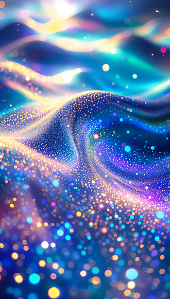 Galactic Waveform: A Stunning , Abstract, colorful, wave, bokeh HD phone wallpaper