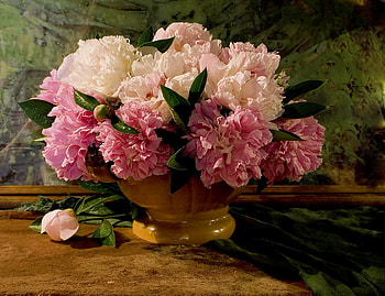 Still life, bouquet, painting, art, flower, nature HD wallpaper