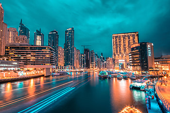 City Lights, Cities, Night City, Skyscrapers, Port HD wallpaper