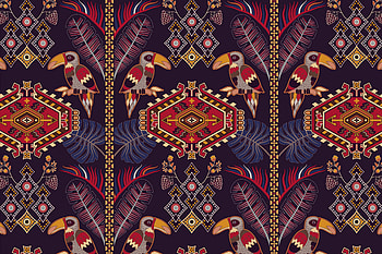 Toucans, Multicolored, Motley, Pattern, Texture, Textures, Ornament, Motive HD wallpaper