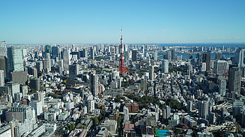 Tokyo Skyline, Aerial view, Tokyo Japan, City buildings HD wallpaper