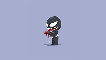 Venom Playtime With Little Spidey, venom, spiderman, artwork, digital-art, artist, supervillain, artstation, superheroes, art HD wallpaper