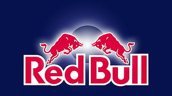 Red Bull Logo, Food, Blue Background, ID392145 HD wallpaper